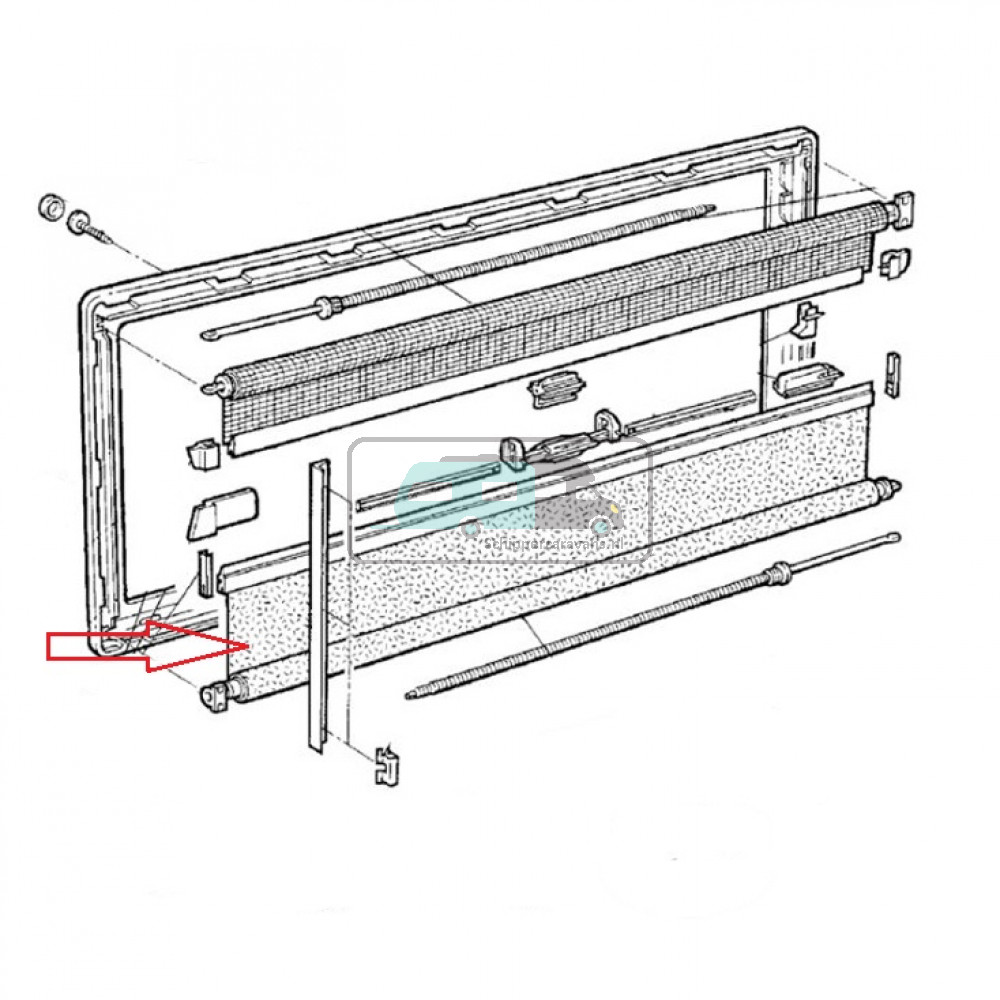 Dometic S3/S4 Verduisteringsrollo Crème 110x55