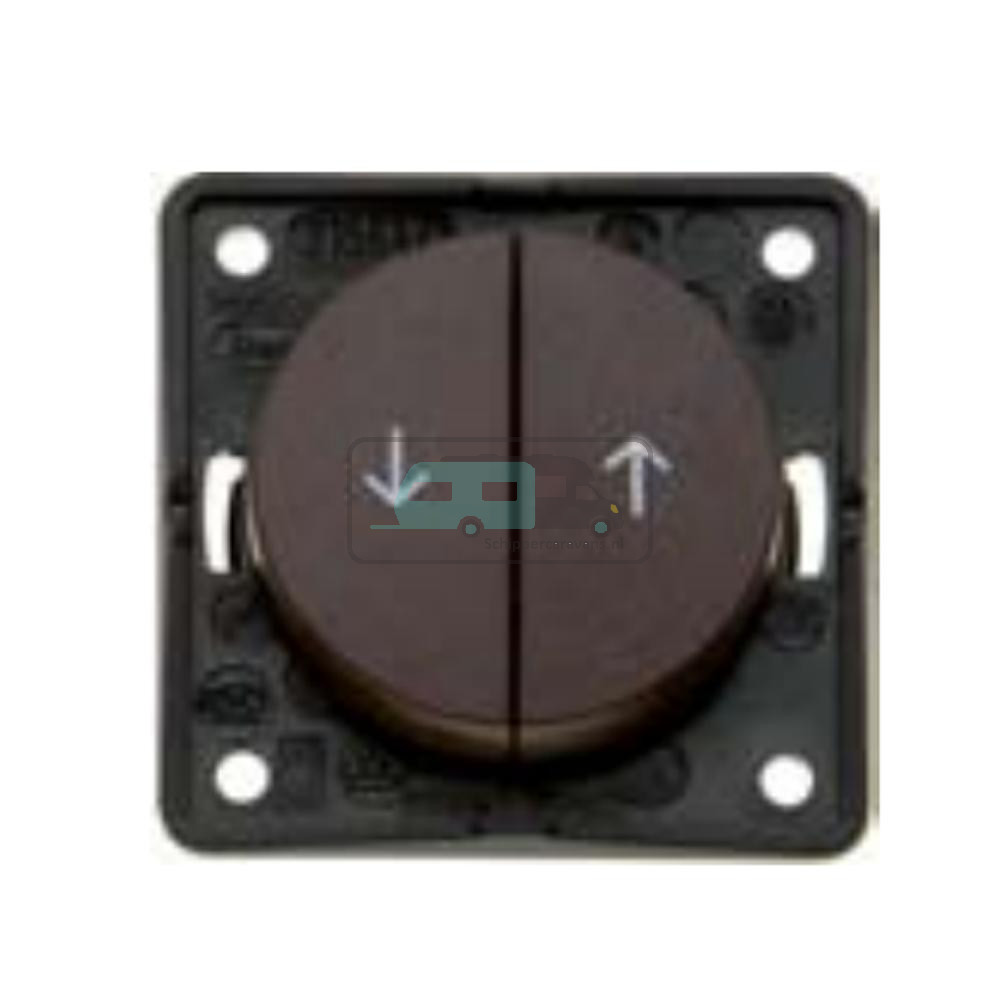 Berker Jalouzie Drukcontact Flow/Pure Inbouw Chroom Mat