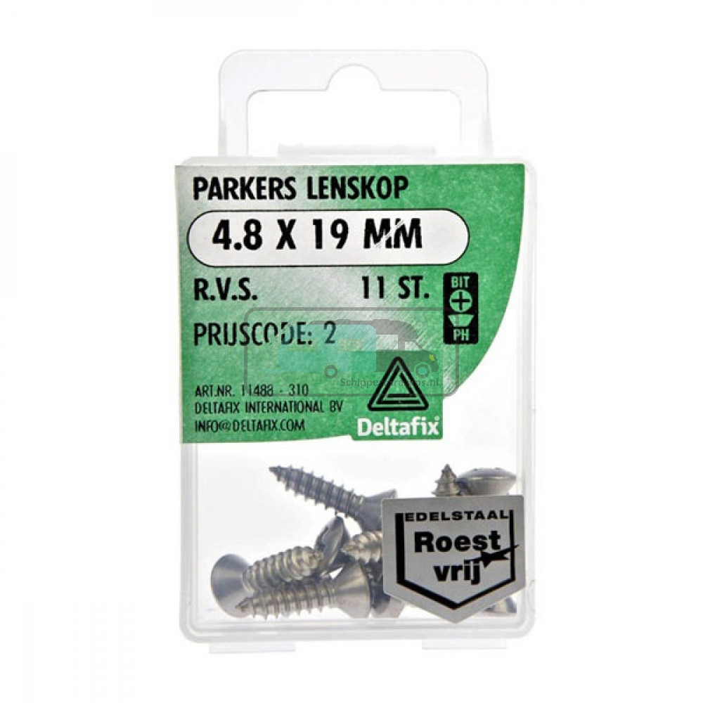 Deltafix Parkers Lenskop RVS 4.8x19mm 11st