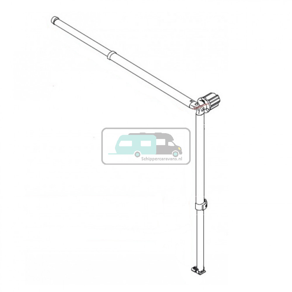 Fiama left rafter+ leg CaravanStore 310/440 6 holes