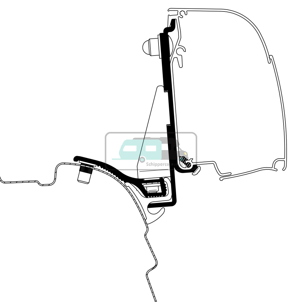 Thule VW T5/T6 Minivan Reimo Multi Rail SWB Adapter 4200