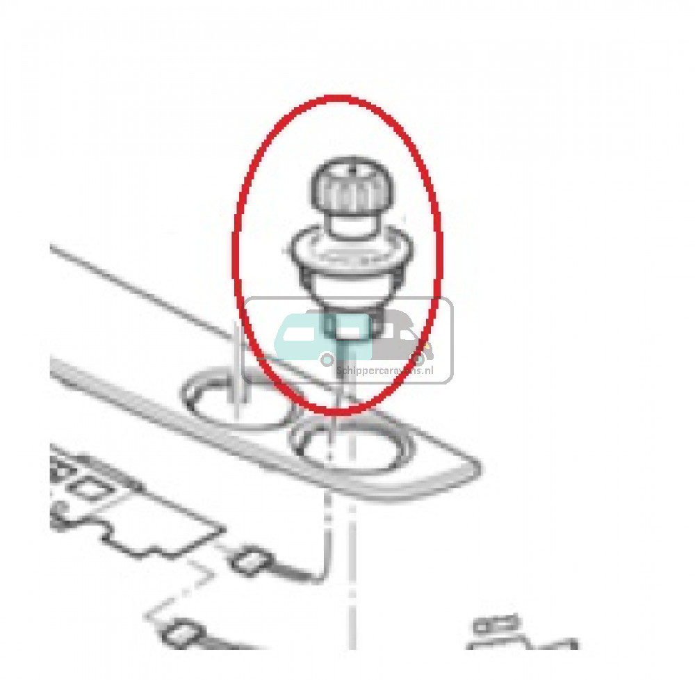 (22b)Knop chroom