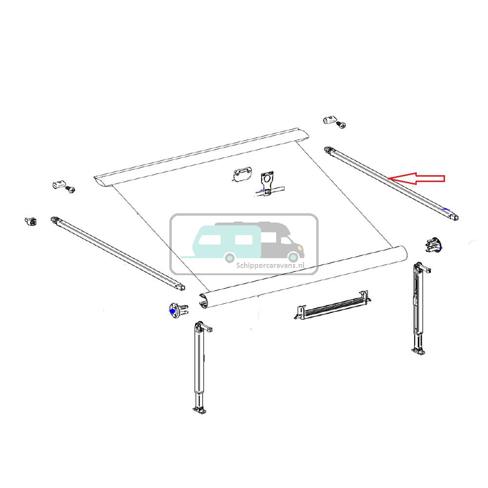 Thule Knikarm RH Caravan Style 1.90