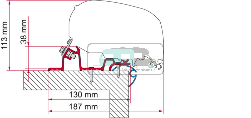 Fiamma Adapter Caravan Standard 340