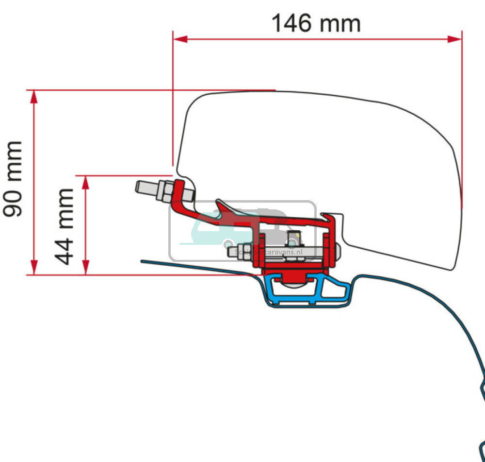 Fiamma VW T5/T6 Rail Kit L1/L2 F40Van