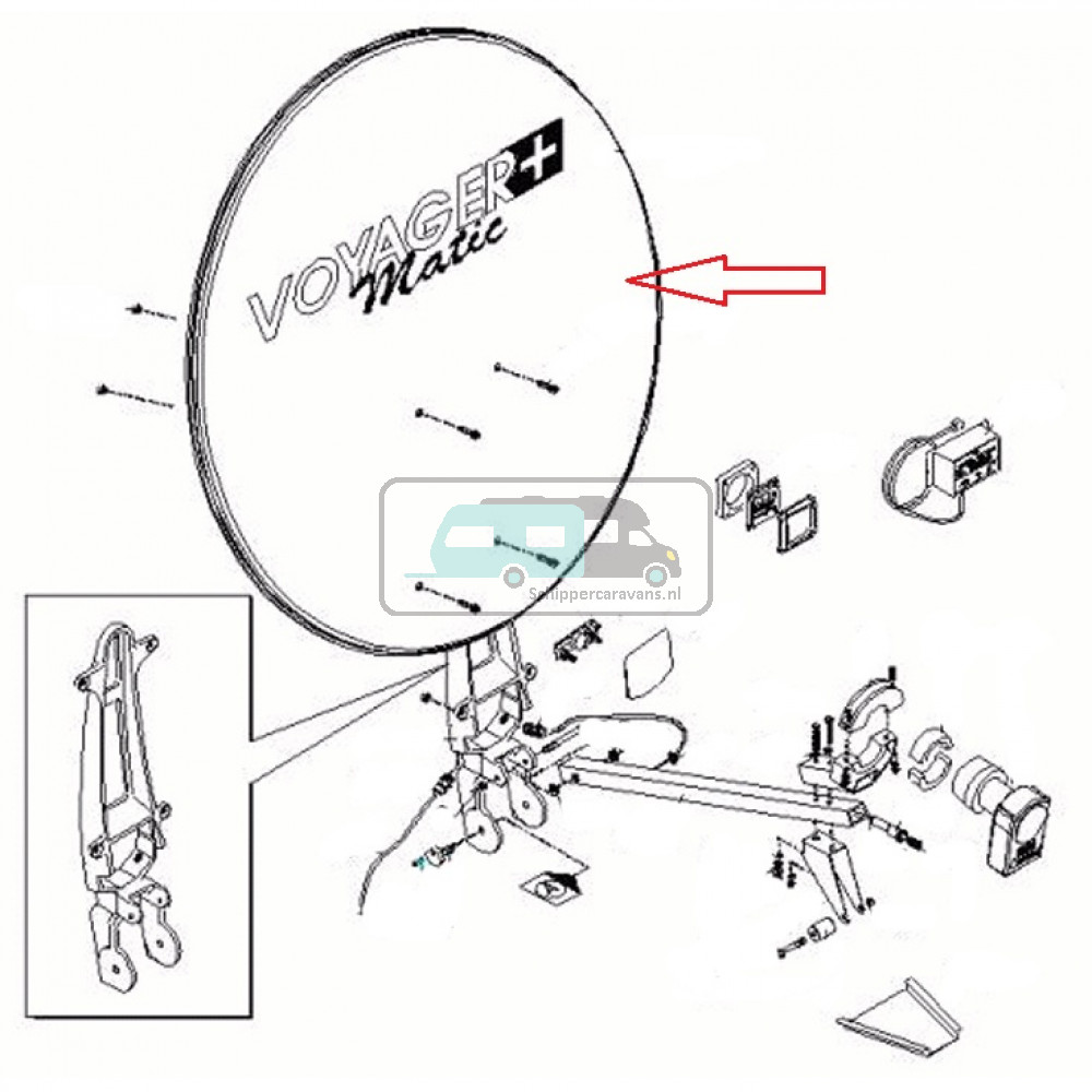 Teleco Schotel antenne D=850 mm nr. 7364