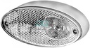 Hella Breedtelicht LED Ovaal Opbouw Wit Onderplaat Zilver