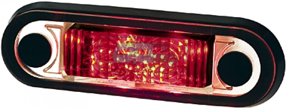 Hella Markering LED Ovaal Inbouw Wit met Rode LEDs 5mtr Kabel