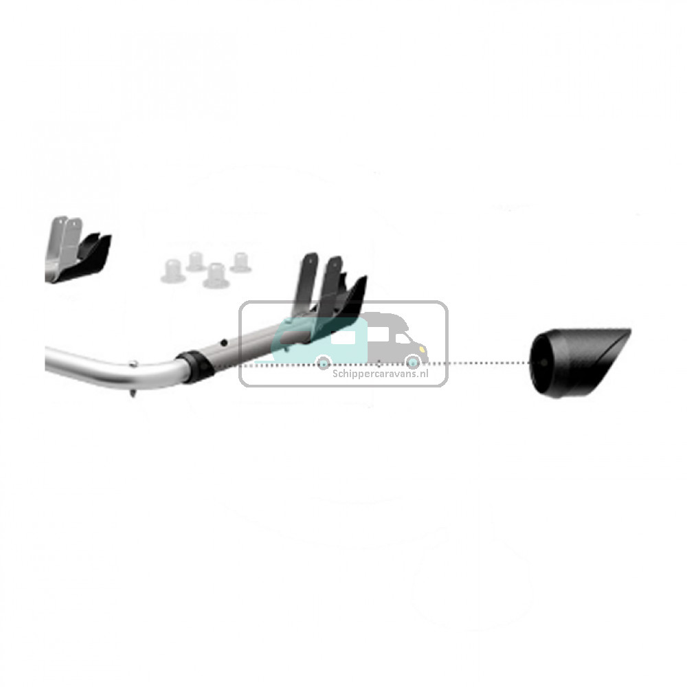Fiamma buisverbinder onderbeugel zwart 98656M006