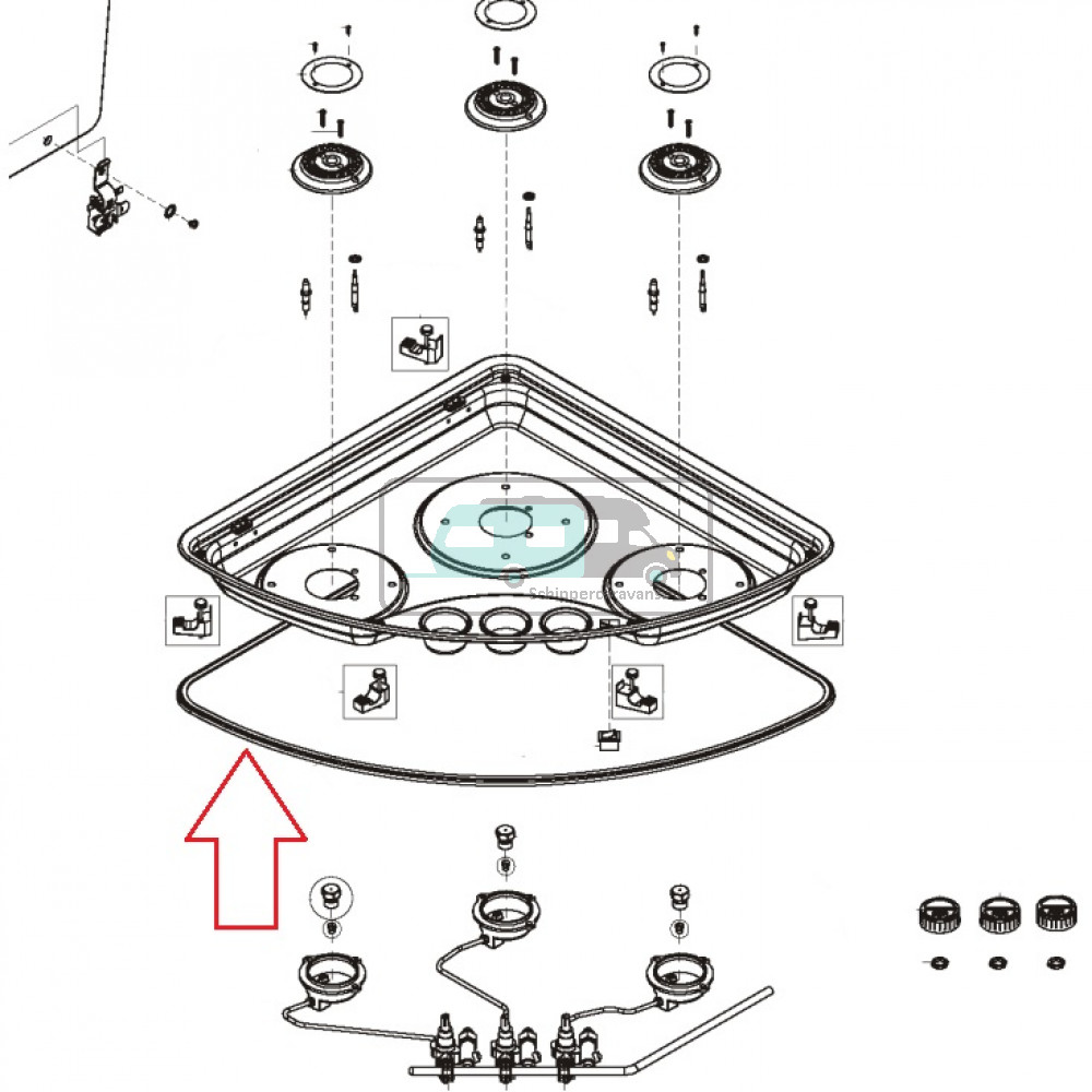 Dometic PICE08 Profielafdichting Zwart