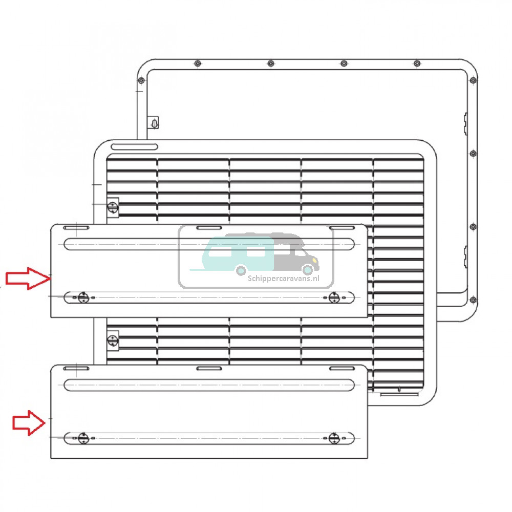 Dometic L200 Winterafdekkap Lichtgrijs 442.5x130