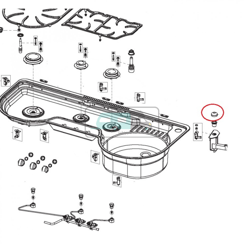 Dometic MO9323 Montageset Deksel (8 pcs)