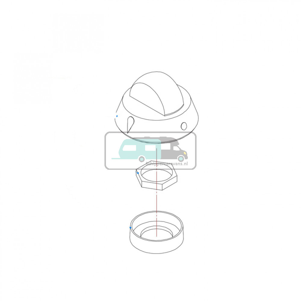 Smev MO7103 Knop Branderstel
