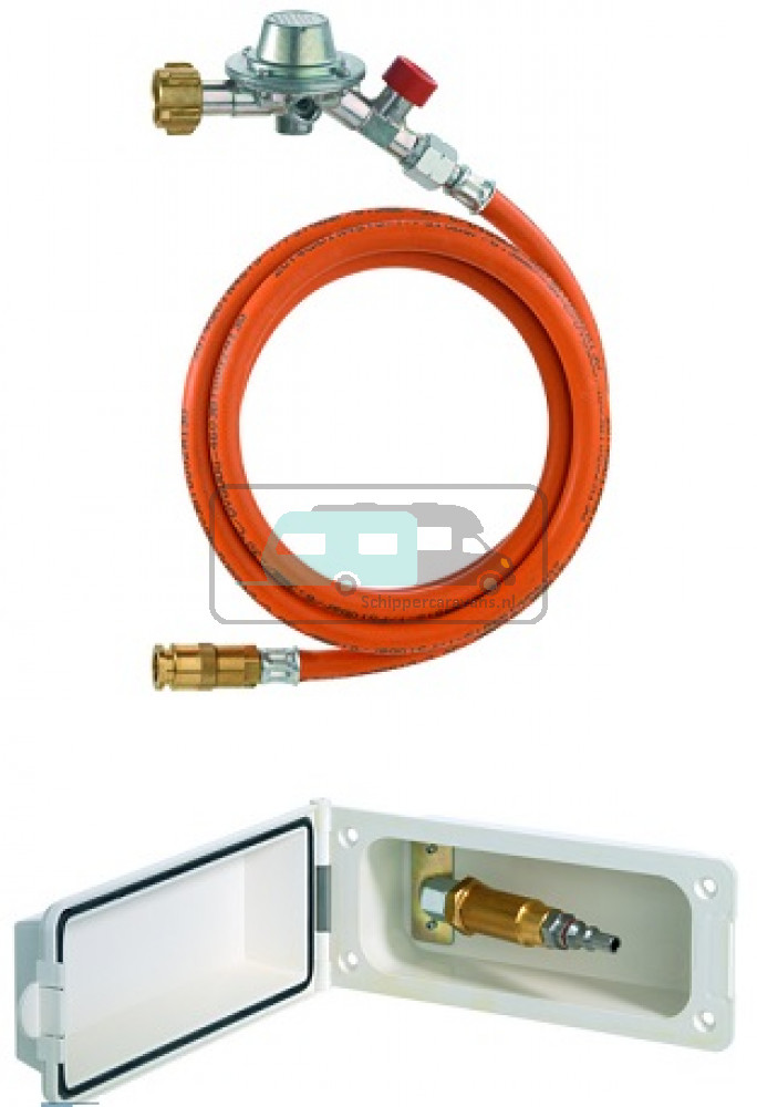 GOK Gas Inbouwdoos Set Langwerpig Wit