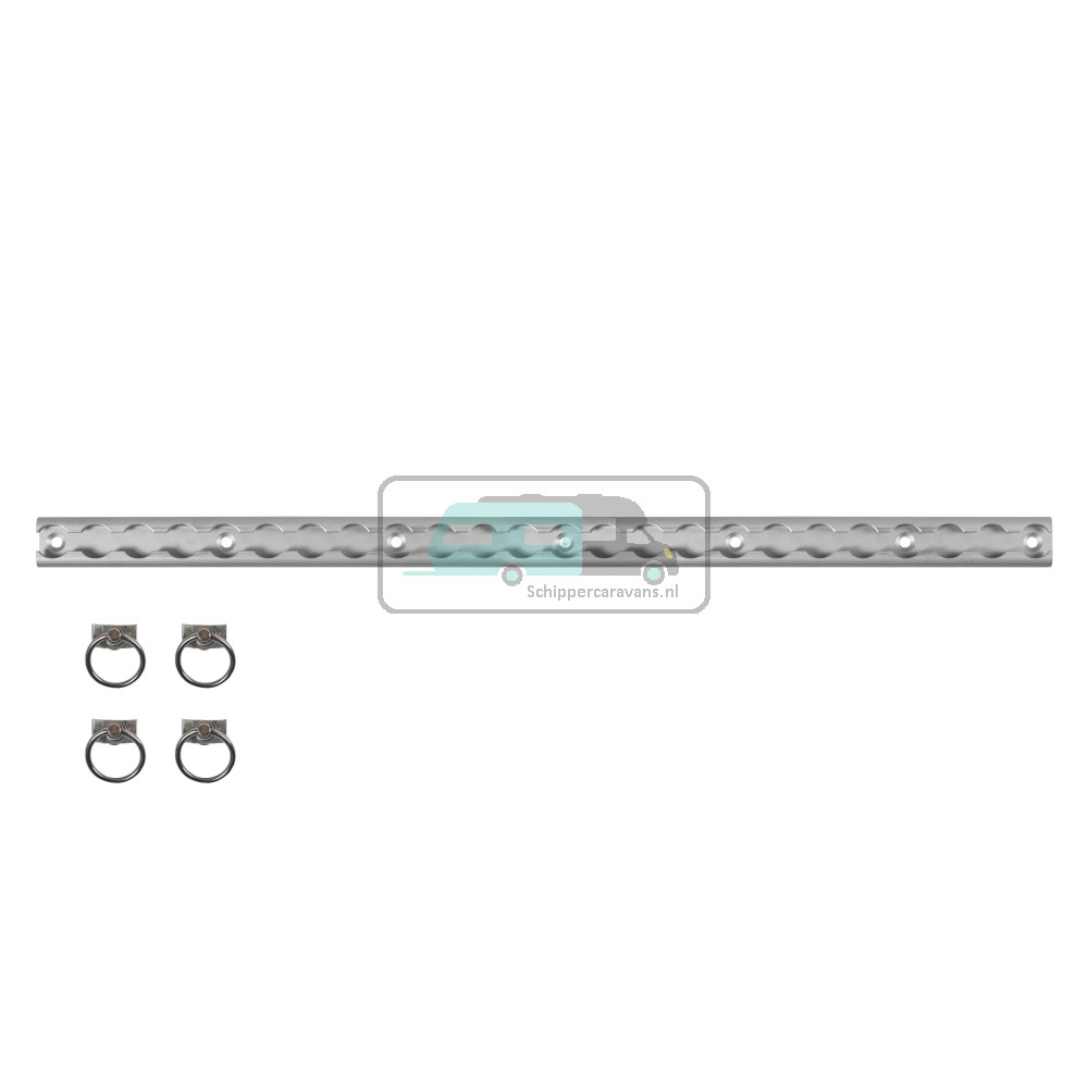 HTD Garage Bar Set 2x60cm + 4 Ringen