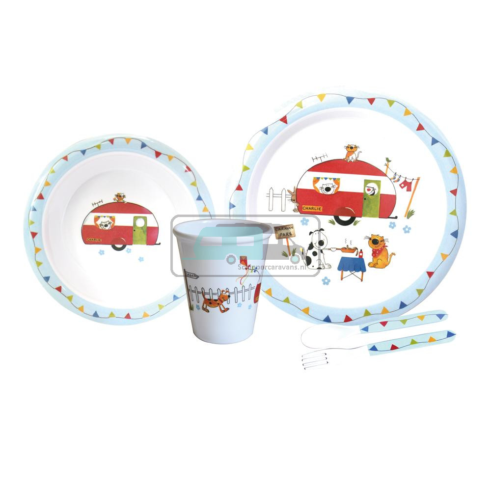 Kinderservies Charlies Caravan