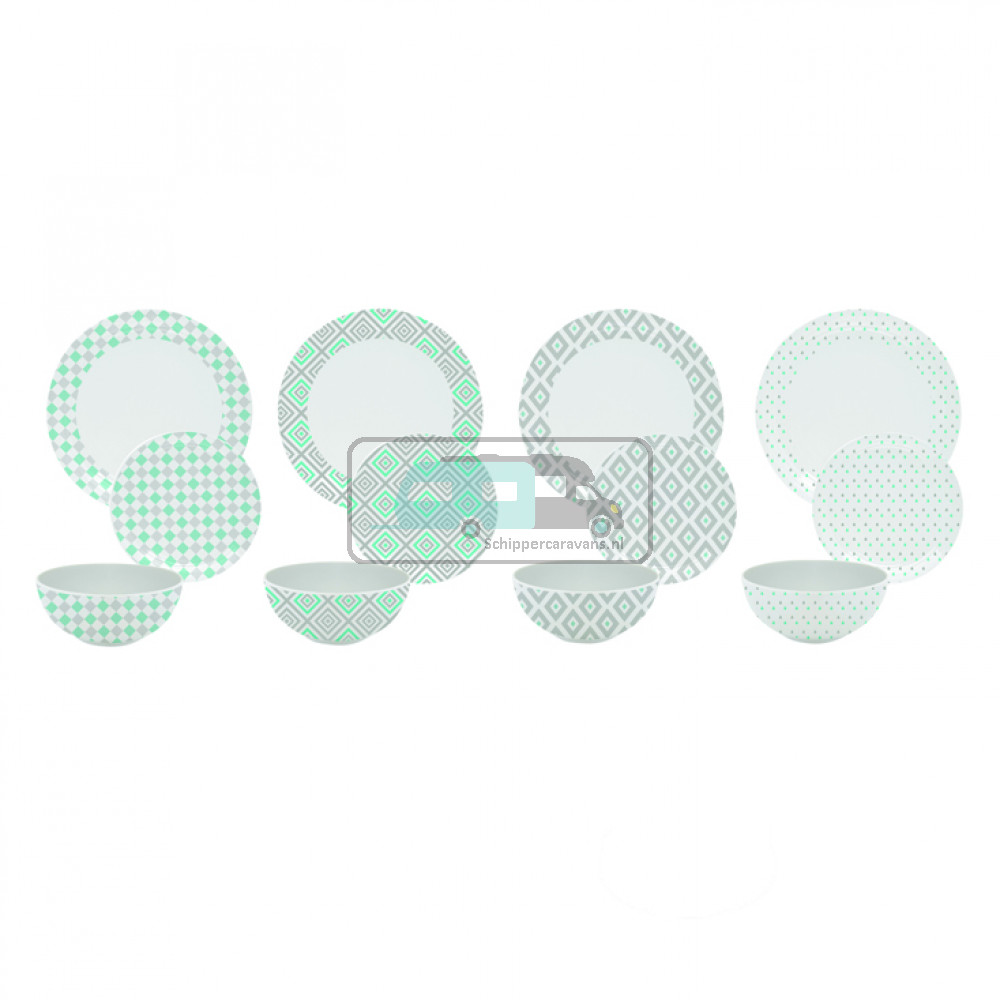 Melamine servies Milda 12-delig