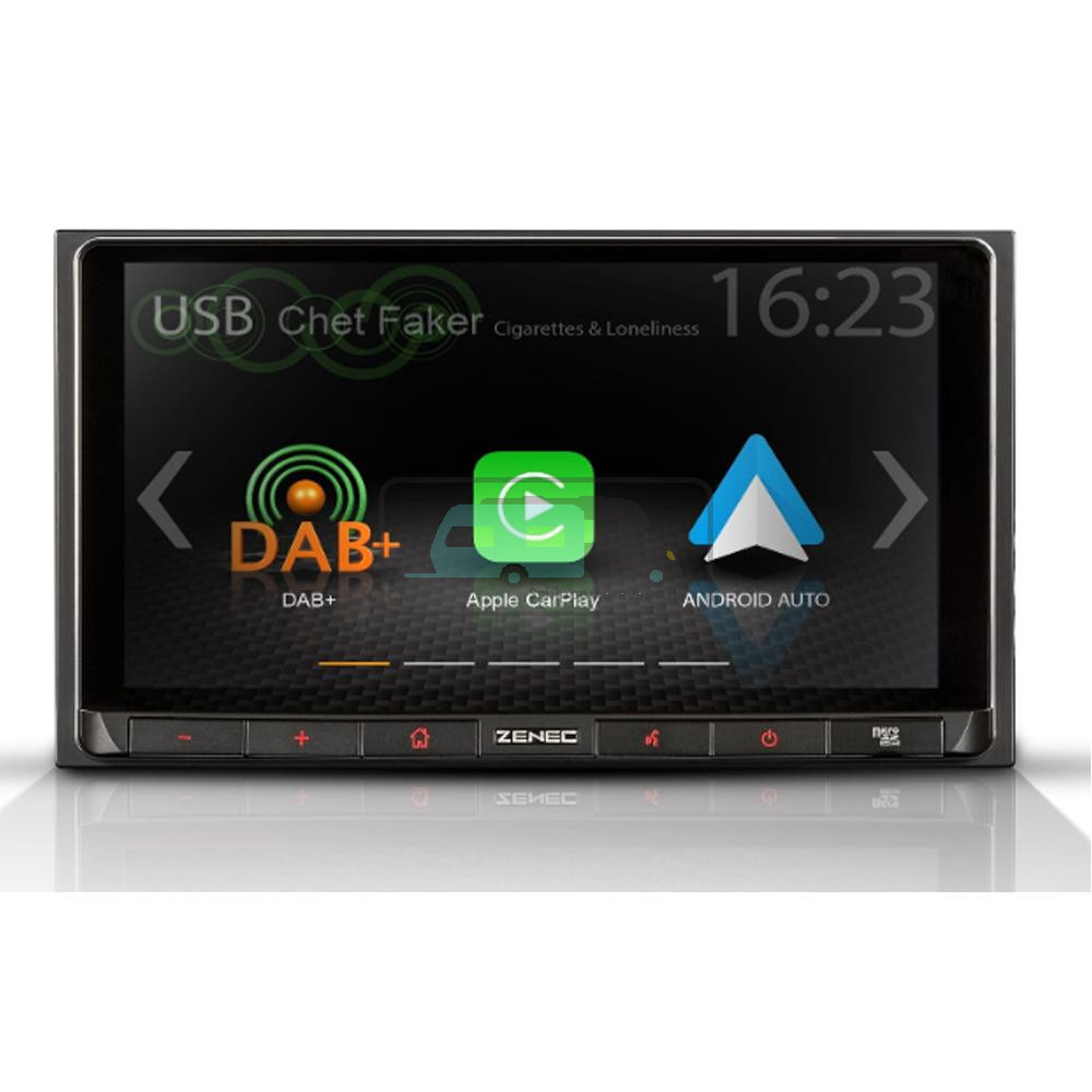 Zenec Multimedia 2-din Apple Carplay, Android Auto