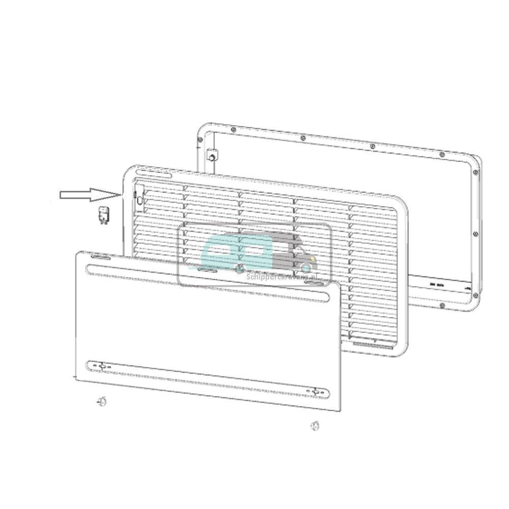 Dometic Luchtafvoerrooster Beige 277x518mm LS300