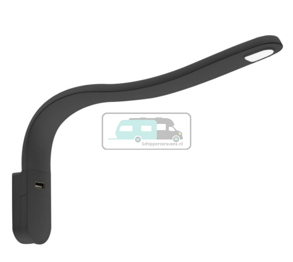 LED Lamp met Zwanenhals S Flexibel 12V Zwart