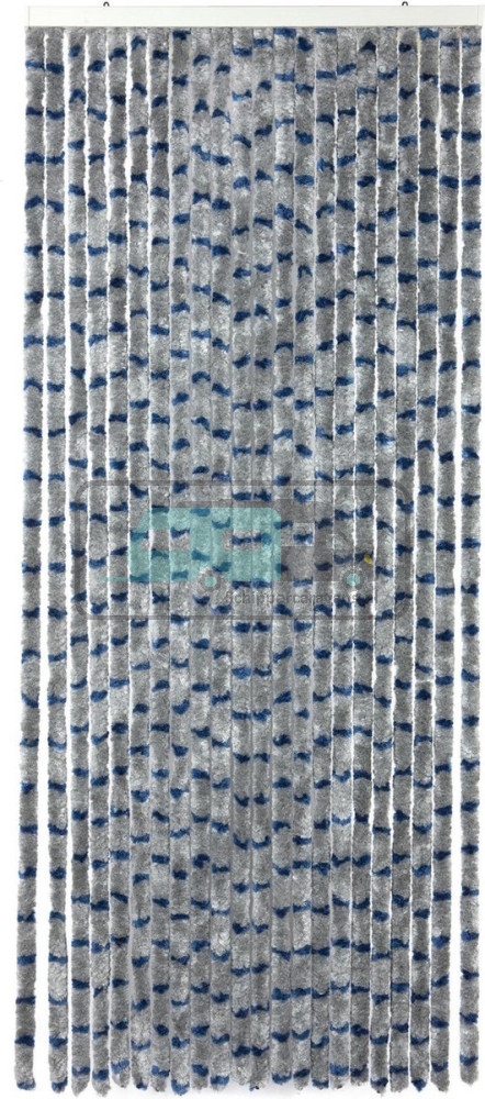Arisol Chenille Gordijn 56x200 Blauw/Grijs