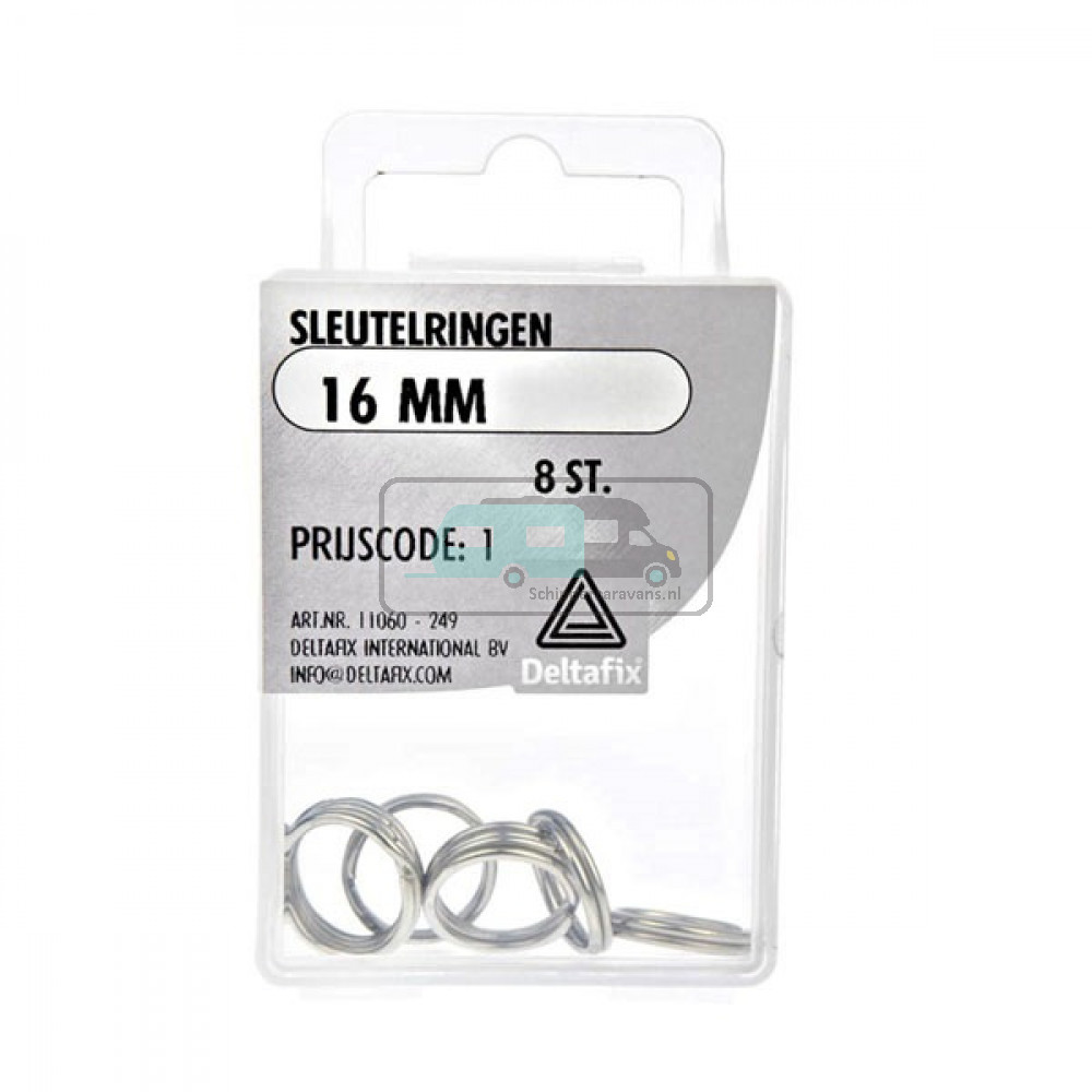 Deltafix Sleutelring 16mm Set 8st