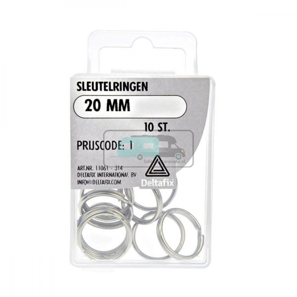 Deltafix Sleutelring 20mm Set 10st