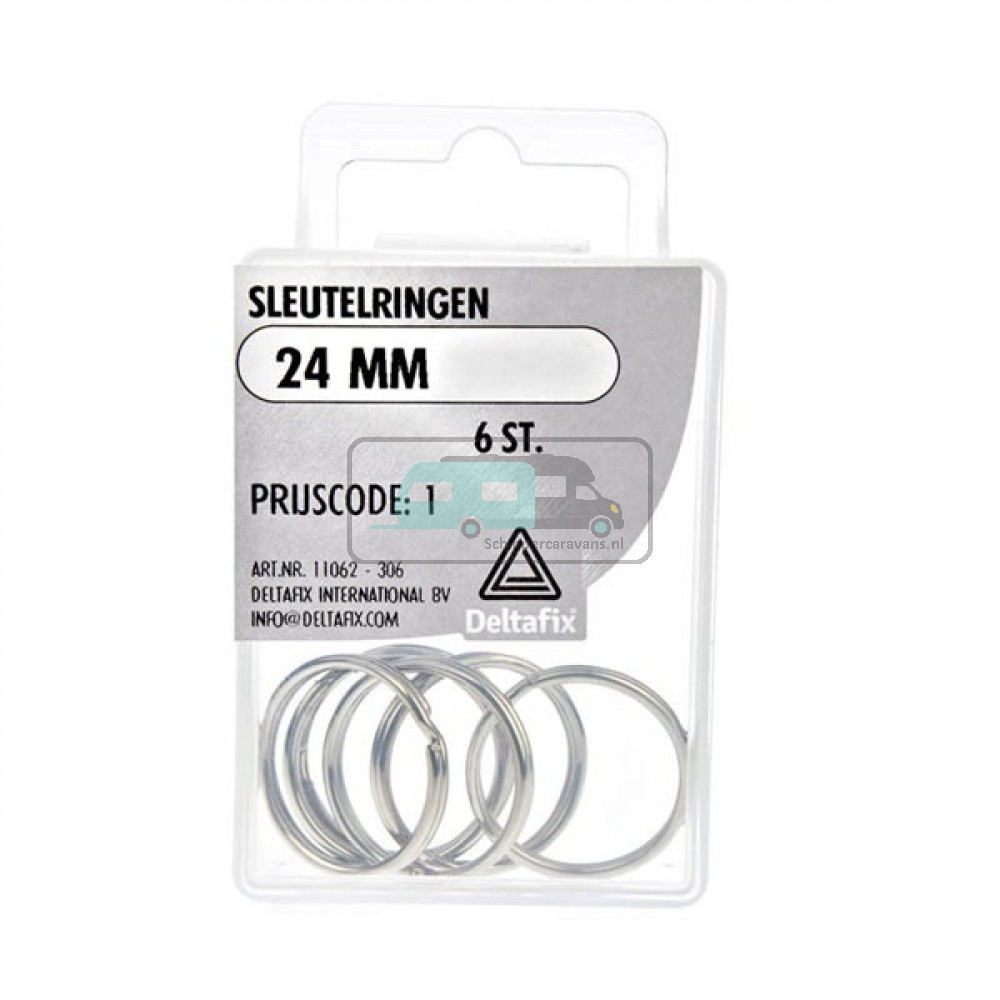 Deltafix Sleutelring 24mm Set 6st