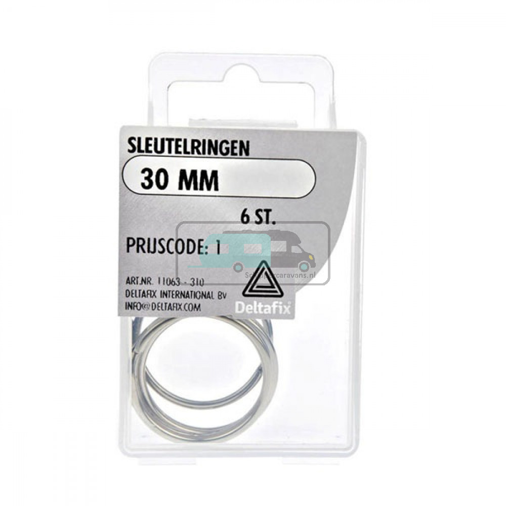 Deltafix Sleutelring 30mm Set 6st