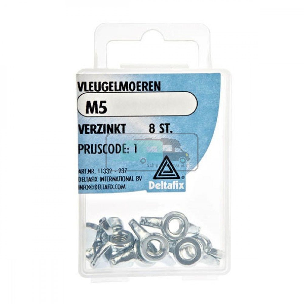 Deltafix Vleugelmoer Verzinkt M5 Set 8st