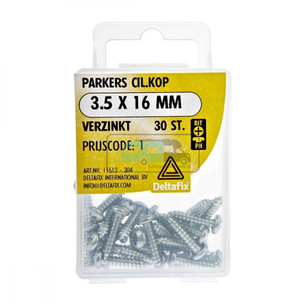 Deltafix Parker CK Verzinkt 3.5c16mm Set 30st