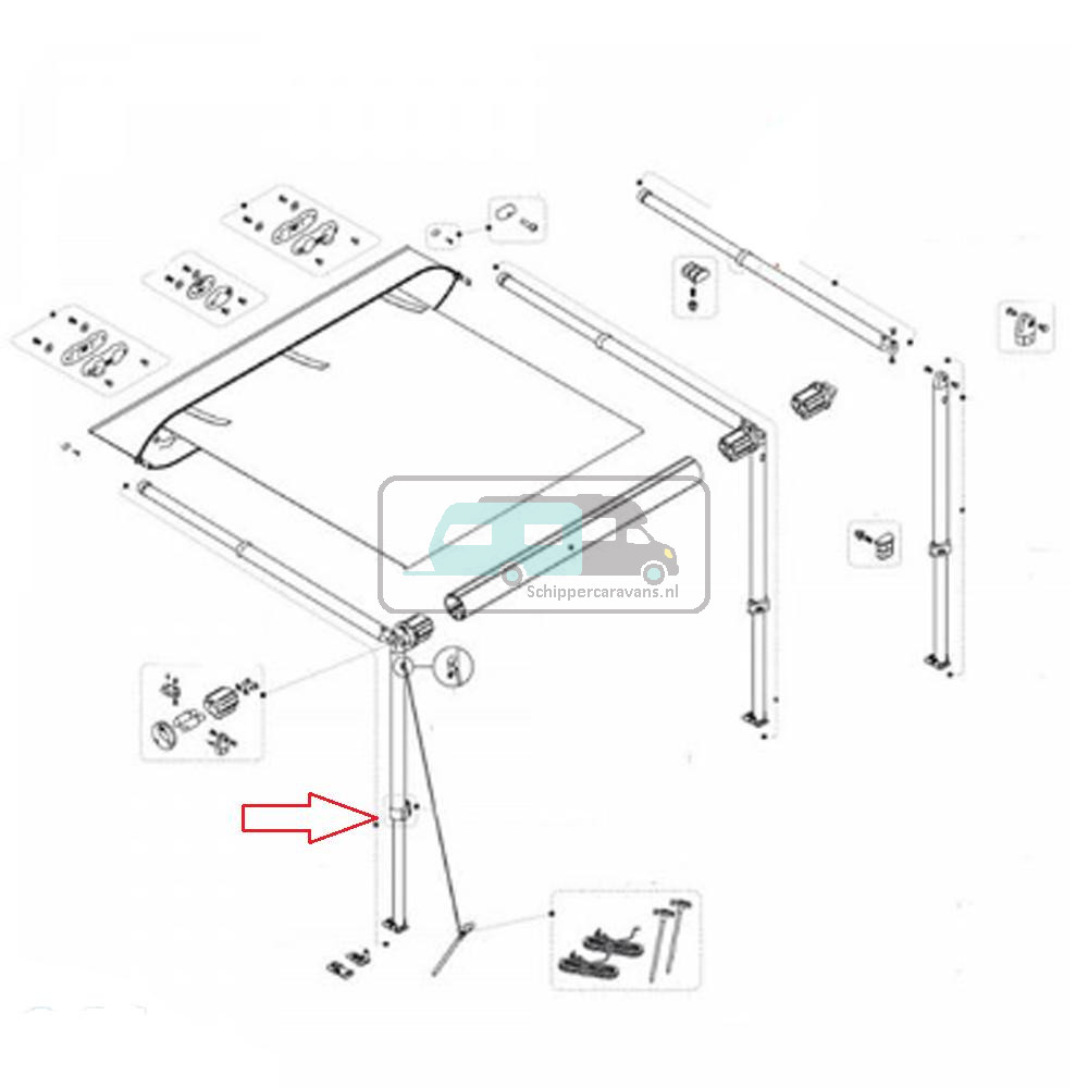 Fiamma Staander CaravanStore XL Links 350-550