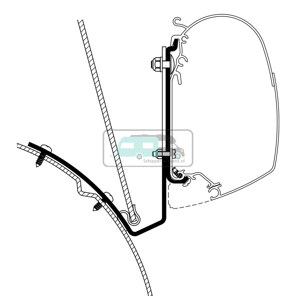 Thule VW T4 Liftroof Adapter