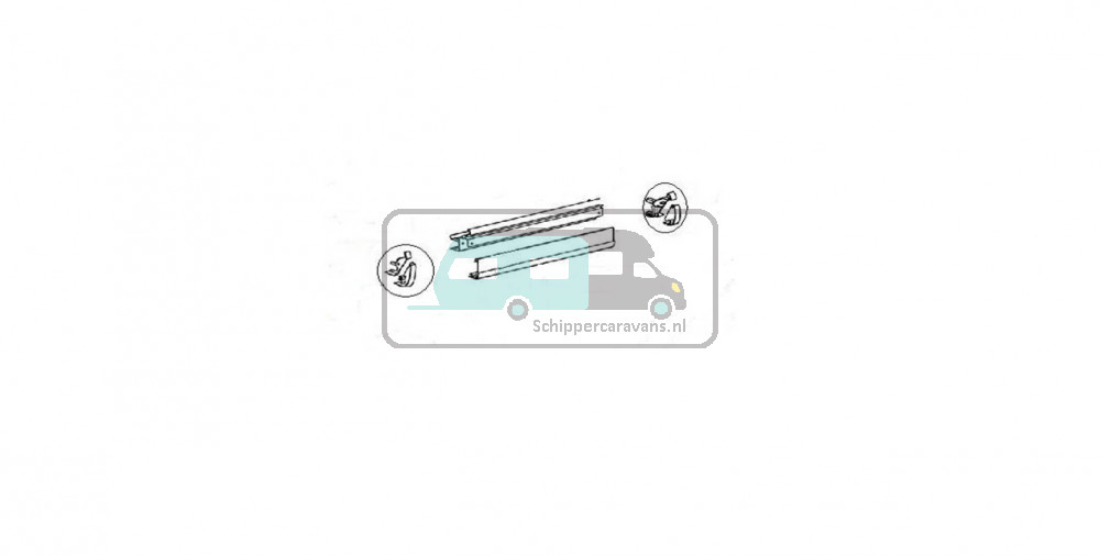 Thule Eindkap Lead Rail LH+RH 2000