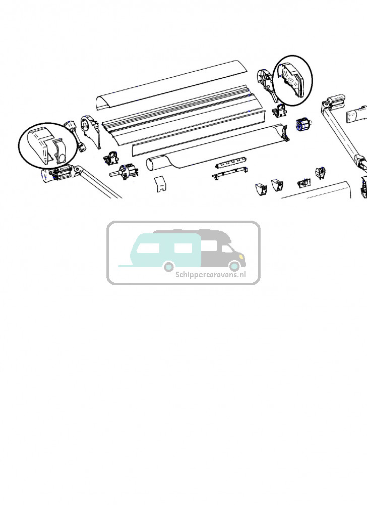 Thule Eindkap LH+RH 9200