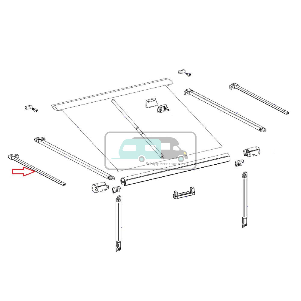 Thule Extender Rafter Arm Assy LH 1200
