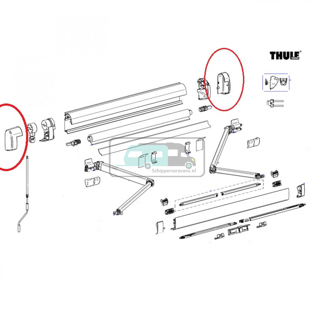 Thule Eindkap LH+RH 5200