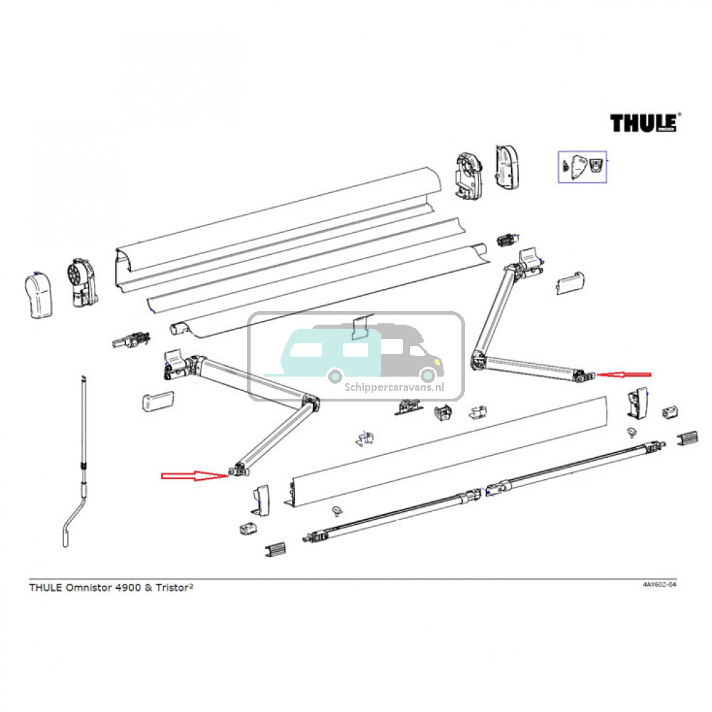 Thule Connection Lead Rail LH+RH 4900/6200