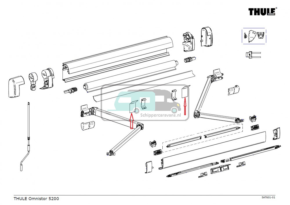 Thule Spring Support Roller Tube 5200