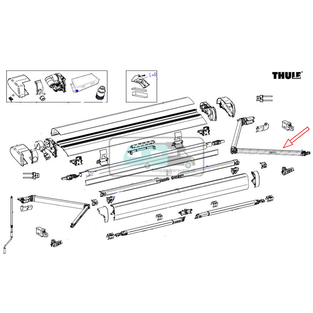 Thule 6300 Knikarm Rechts 3.00-5.00