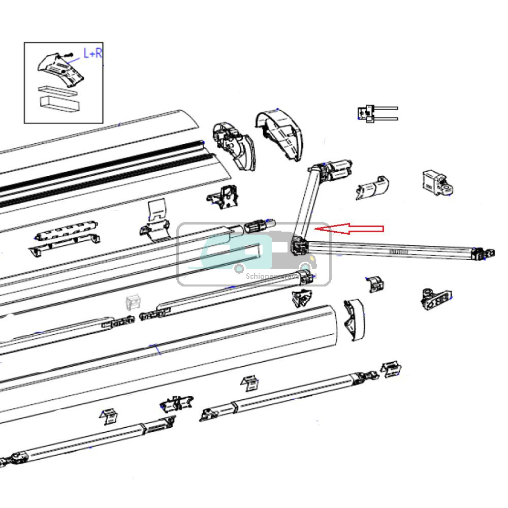 Thule  6300 2,60m Knikarm Rechts