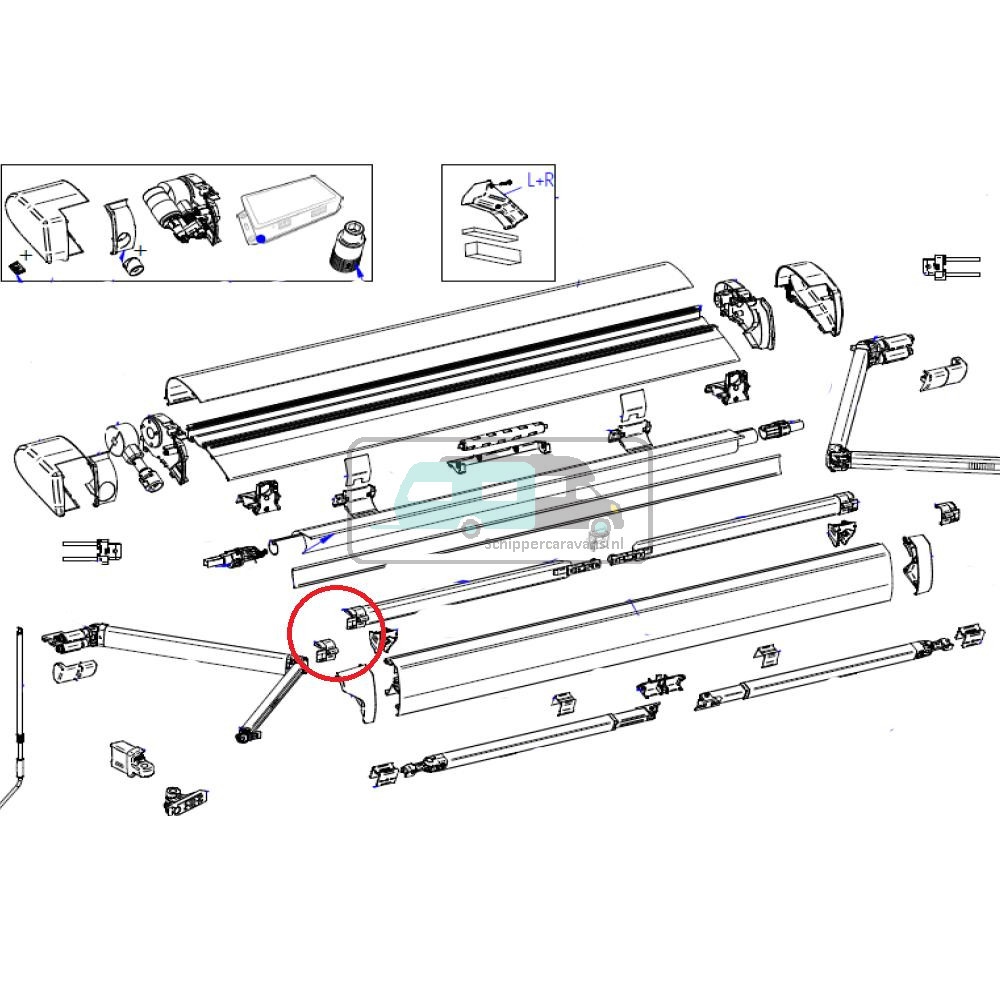 Thule 6300 Eindkap Tension Arm LH+RH