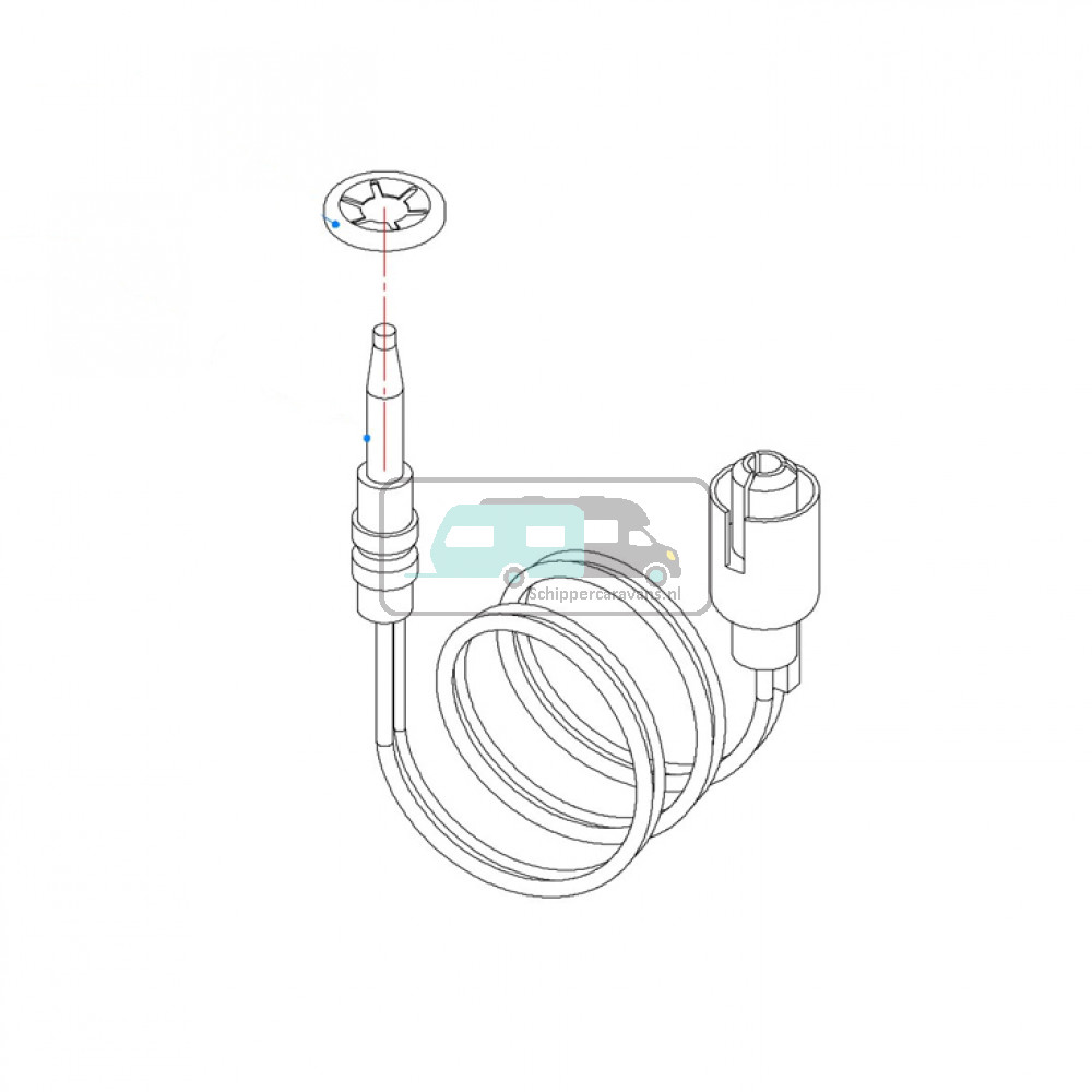 Smev Thermokoppel 22cm + Ring