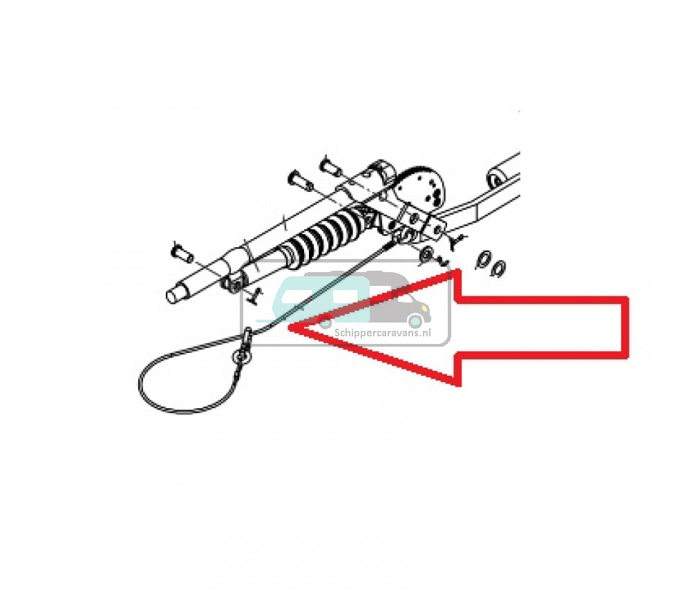 AL-KO Breekkabel met 2 Haken 115cm
