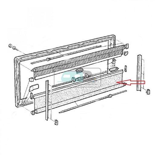 [OCS_1802443] Dometic S3/S4 Verduisteringsrollo Grijs 100x60