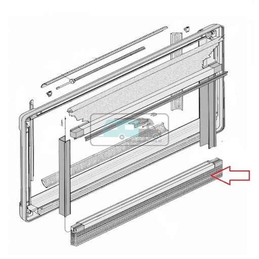 [OCS_1802529] Dometic S3/S4 Verduisteringsrollo Wit 110x70