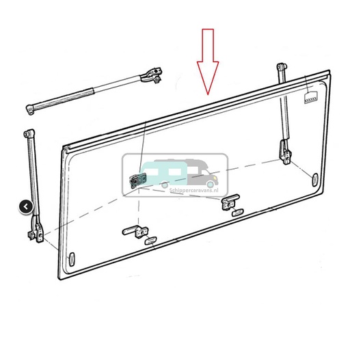 [OCS_1802585] Dometic S4/S5 Kader zonder Raam 70x45