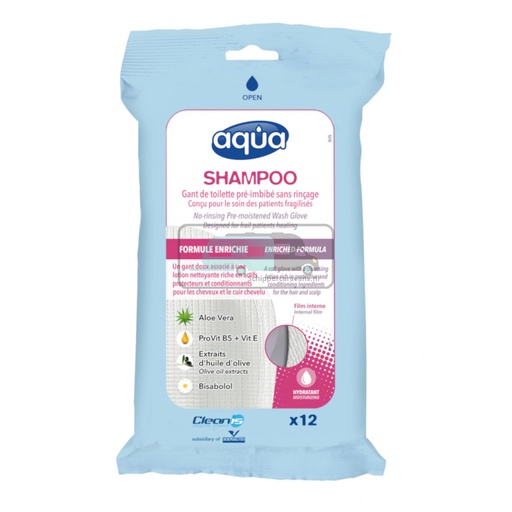 [OCS_2070007] Aqua Washand Vochtig Shampoo 12st.