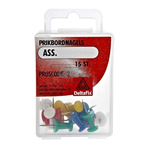 [OCS_2501268] Deltafix Prikbordnagels Assorti Set 15st