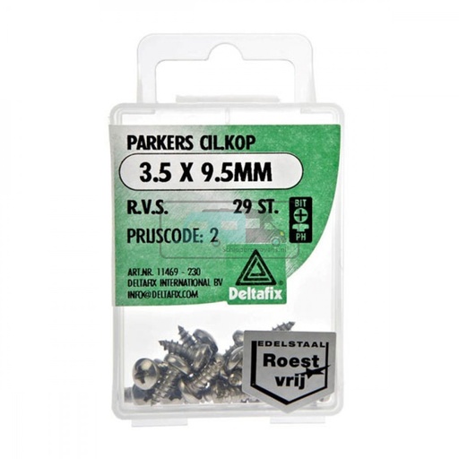 [OCS_2501499] Deltafix Parker CK RVS 3.5x9.5mm 29st